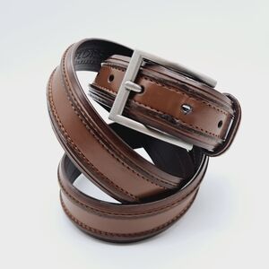 FLORSHEIM | leather stitch detail belt 38